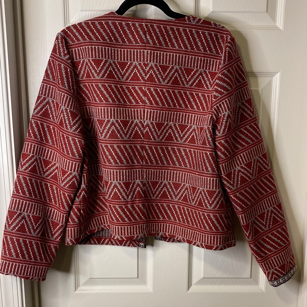 Justfab Red Patterned Women's Jacket - image 5